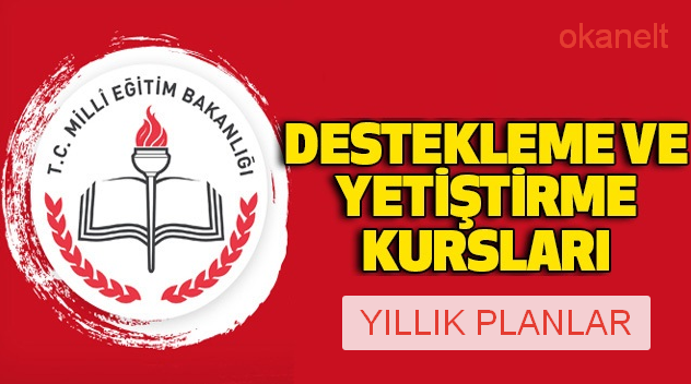 2024-2025 Destekleme Kursu İngilizce Yıllık Planlar DYK